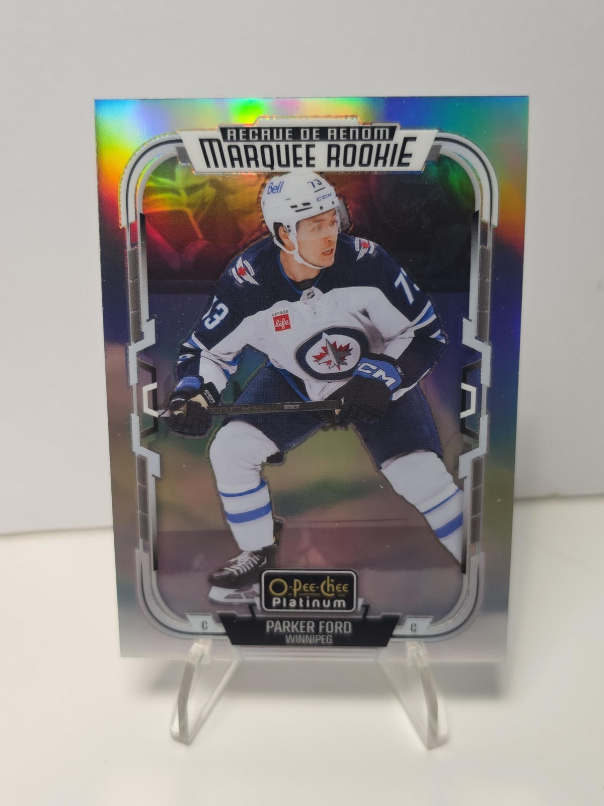 2025-26 UD OPC Platinum Rainbow Marquee Rookie #267 Parker Ford Winnipeg Jets RC