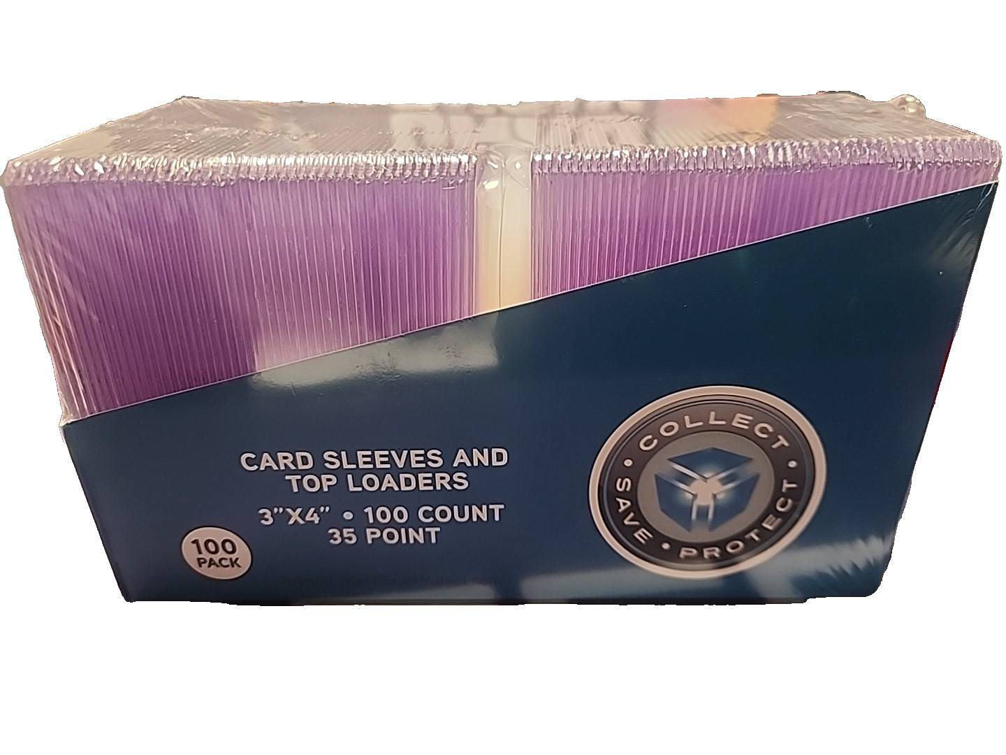 100 CSP COLLECT*SAVE*PROTECT 3×4 Toploader Holders & 100 Card Sleeves 1/100CT