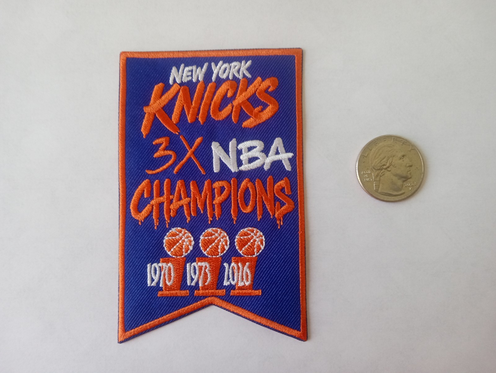 NBA NEW YORK KNICKS 3x CHAMPIONSHIP BANNER JERSEY JACKET SHIRT BASKETBALL PATCH