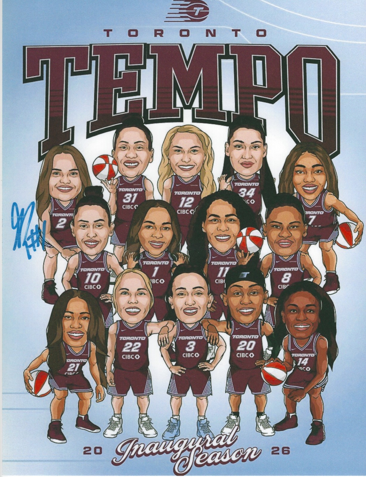 KIKI RICE Signed 8.5 x 11 Photo Toronto Tempo WNBA Basketball UCLA BRUINS