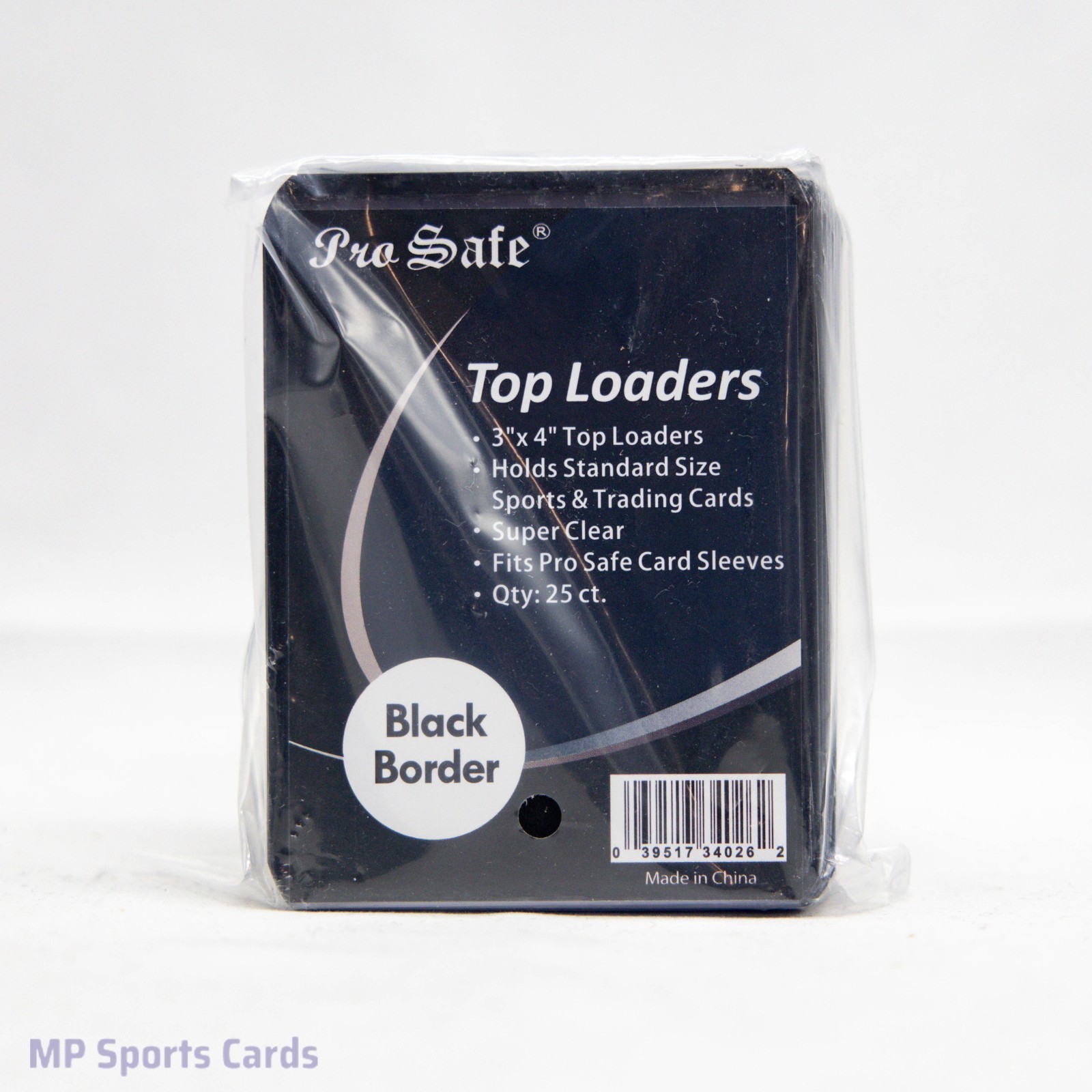 (1) Pro Safe 3″x4″ Top Loaders Black Border 25ct Clear Sports & Trading Cards!
