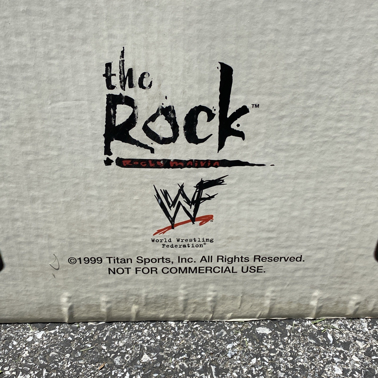 1999 DWAYNE THE ROCK JOHNSON WWE WRESTLING STANDUP STANDEE LIFE SIZE 74″ TALL