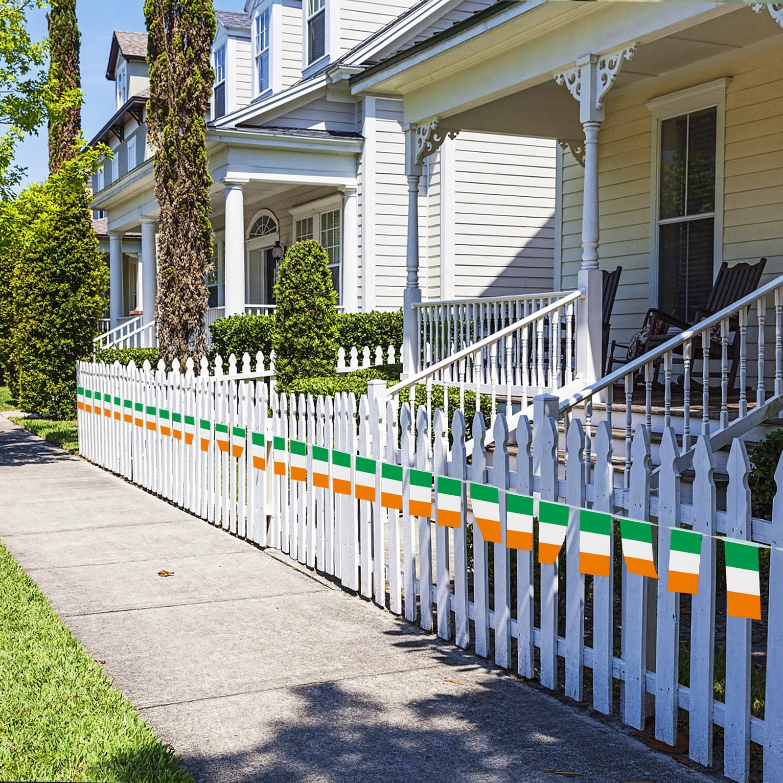 AhfuLife 30 Pcs Irish String Flags for St. 5.51×8.26 In-30 Pcs, Ireland