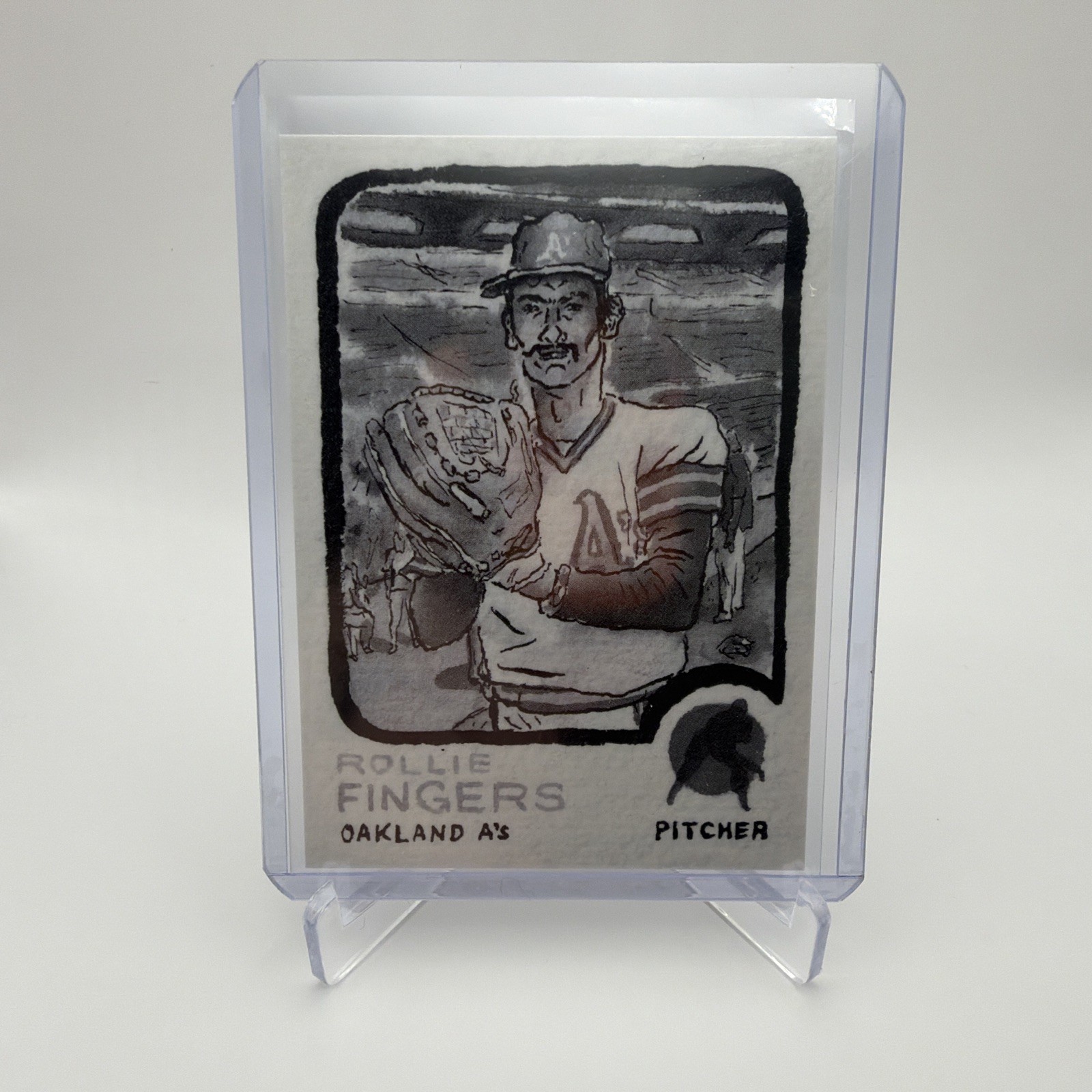 2025 Topps Shoebox Treasures 1973 Topps Rollie Fingers #52 Grayscale Filter /75