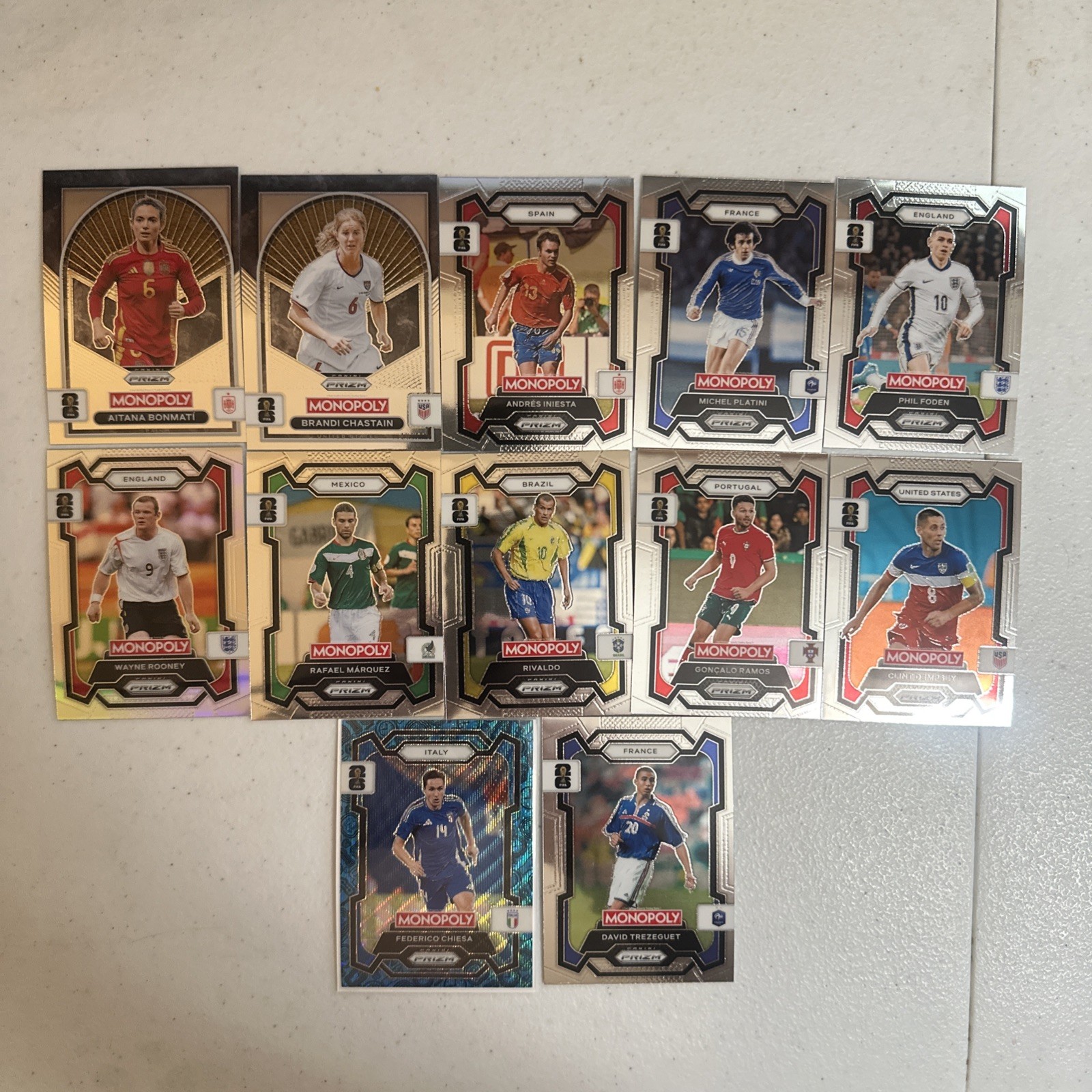 Monopoly Prizm Fifa 2026 Trading Card Lot of 12💥💫