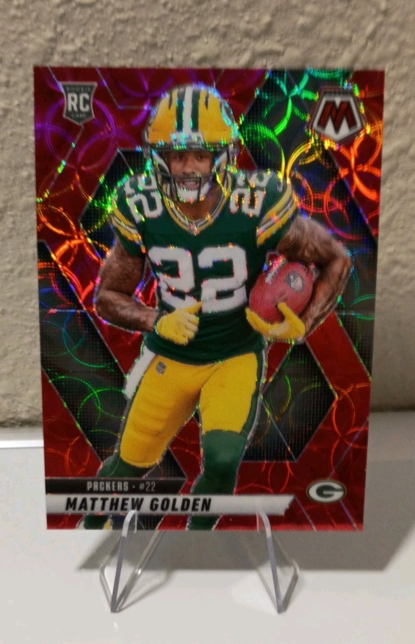 2025 Panini Mosaic – Rookies Matthew Golden #323 Red Scope Prizm (RC)