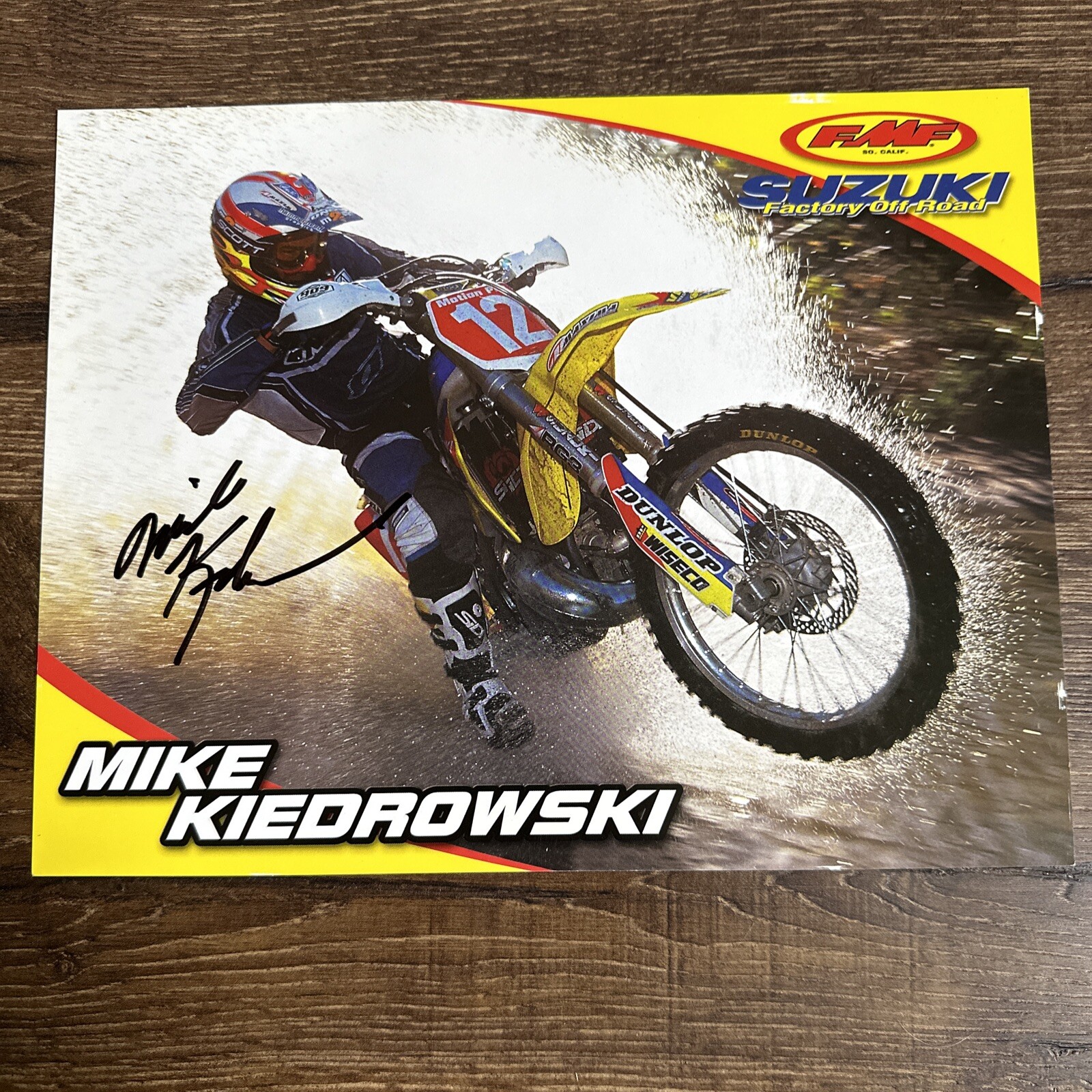 RODNEY SMITH MIKE KIEDROWSKI STEVE HATCH Signed Autogragh photo Motocross Racing