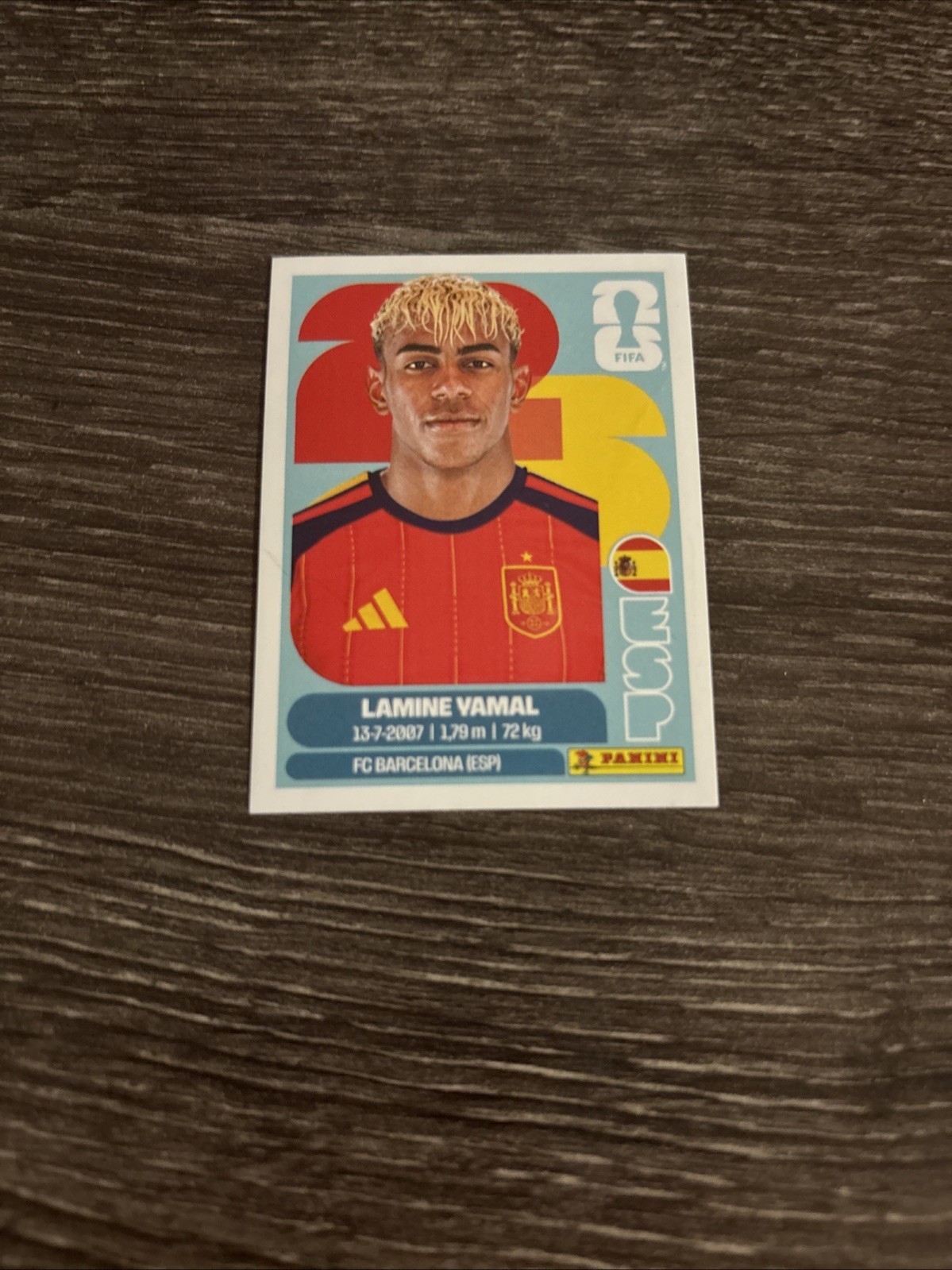 Lamine Yamal 2026 Panini World Cup Sticker Base White Border Base Parallel ESP15