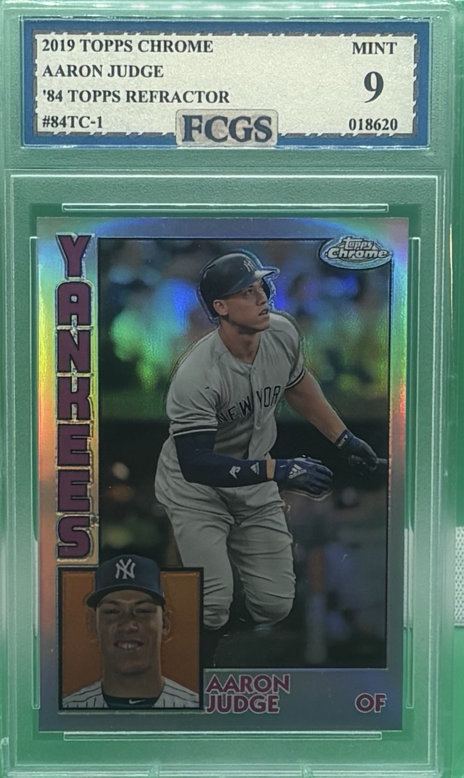 2019 Topps Chrome 1984 Topps Aaron Judge #84TC-1 Refractor FCGS 9