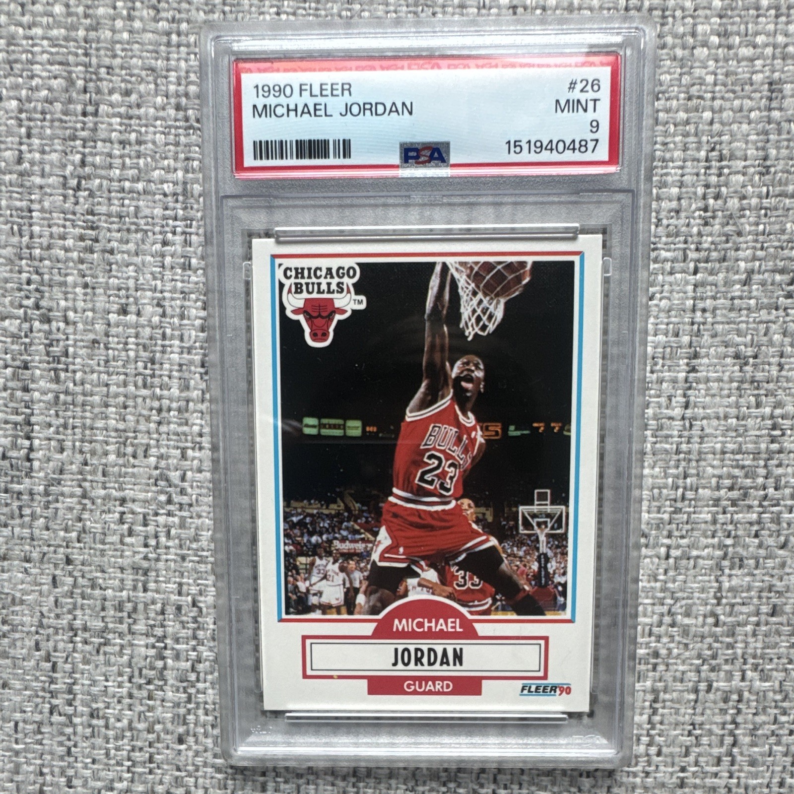 Fleer Michael Jordan 1990-91 #26 Bulls PSA 9
