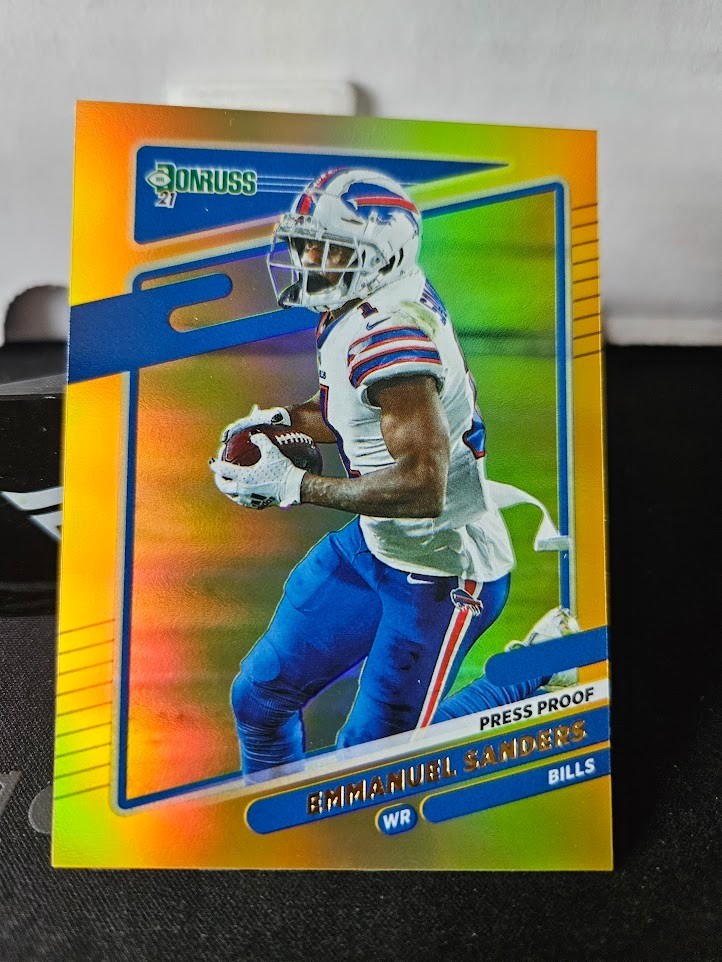 2021 Donruss Football Premium Gold Press Proof #97 Emmanuel Sanders Bills