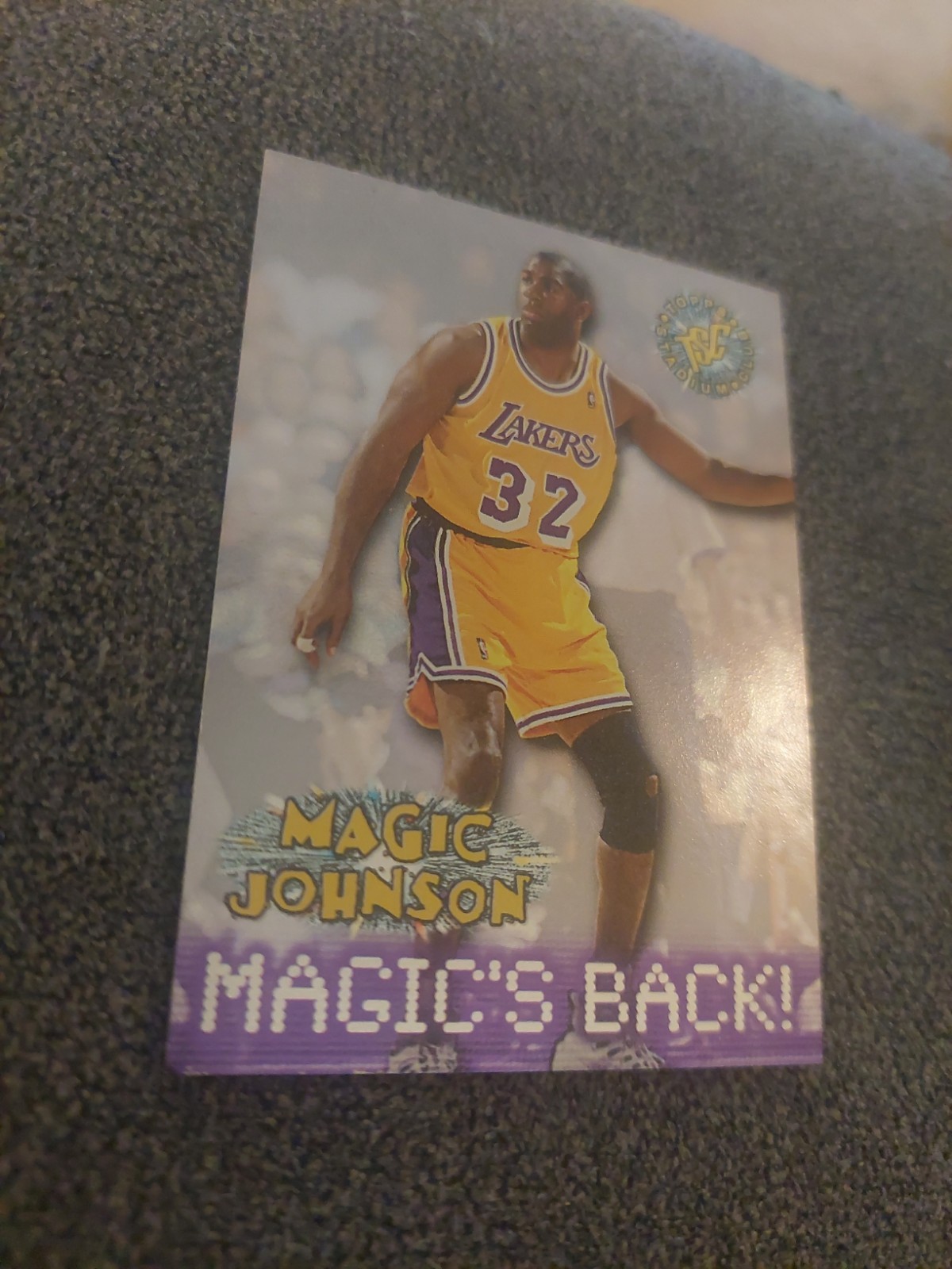1995-96 Topps Stadium Club – Magic Johnson (Magic’s Back, Los Angeles Lakers)