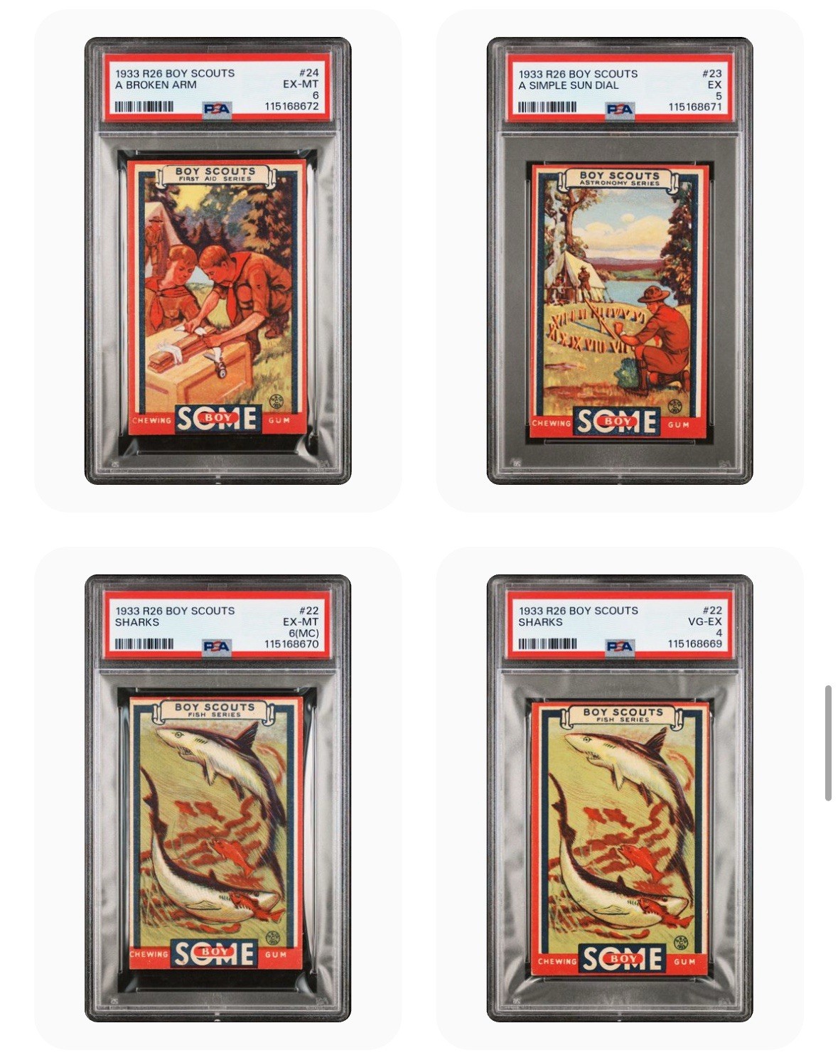 1933 Goudey Some Boy Scouts R26 Complete Set 48ALL GRADED! AVG PSA 4.2! SCARCE!