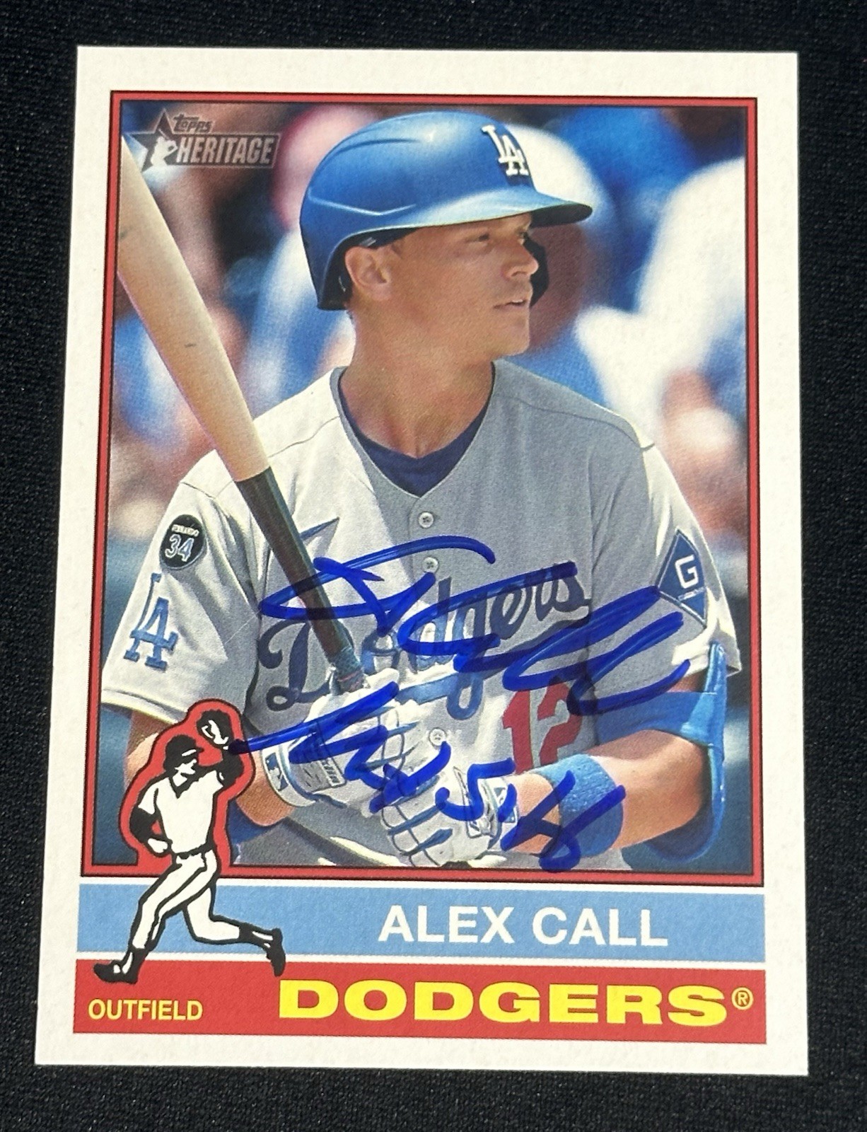 2025 Topps Heritage High Signed Alex Call Dodgers Auto #577 Autographed Card