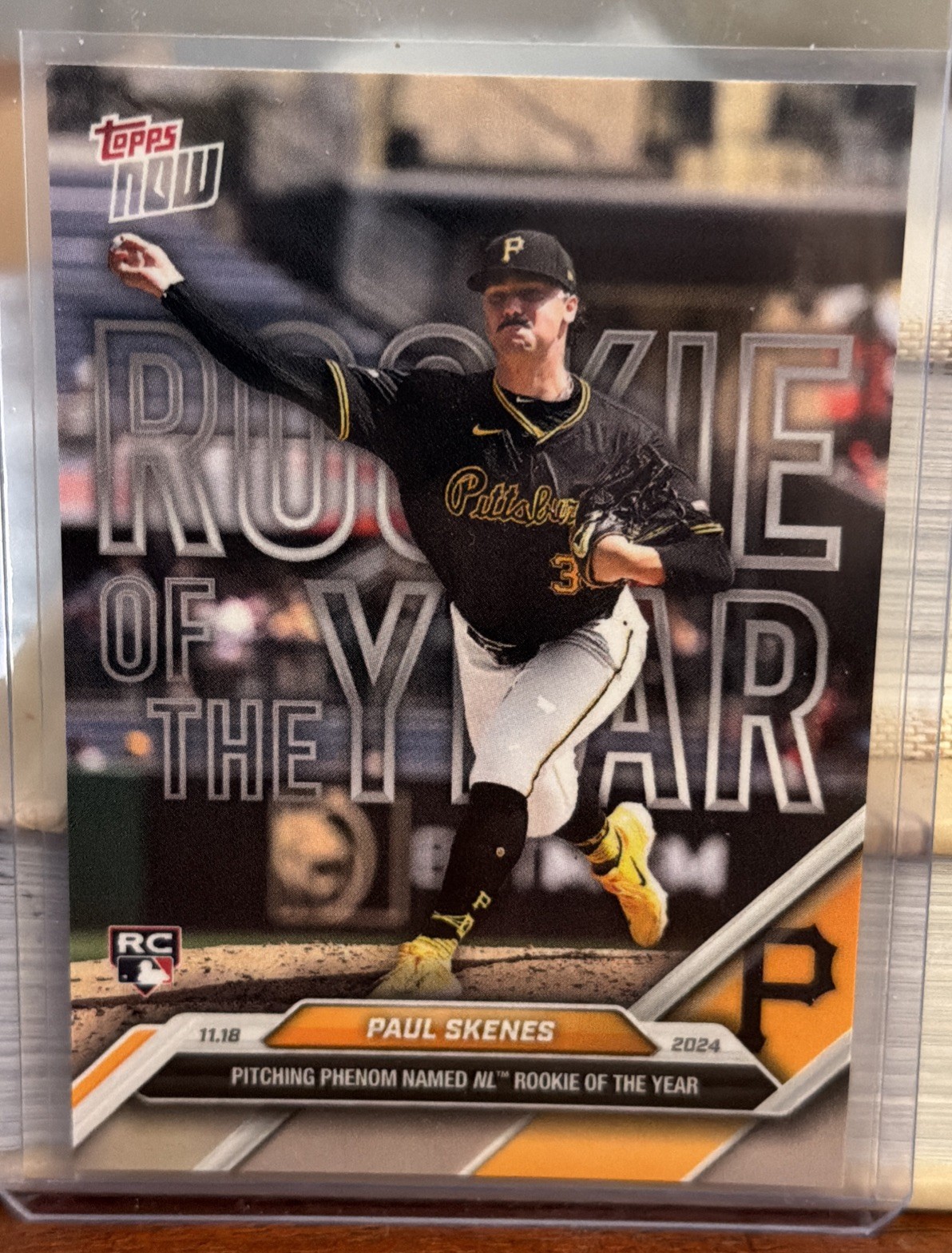 2024 Topps Now Paul Skenes NL Rookie of the Year #OS-2 SP RC – Pirates