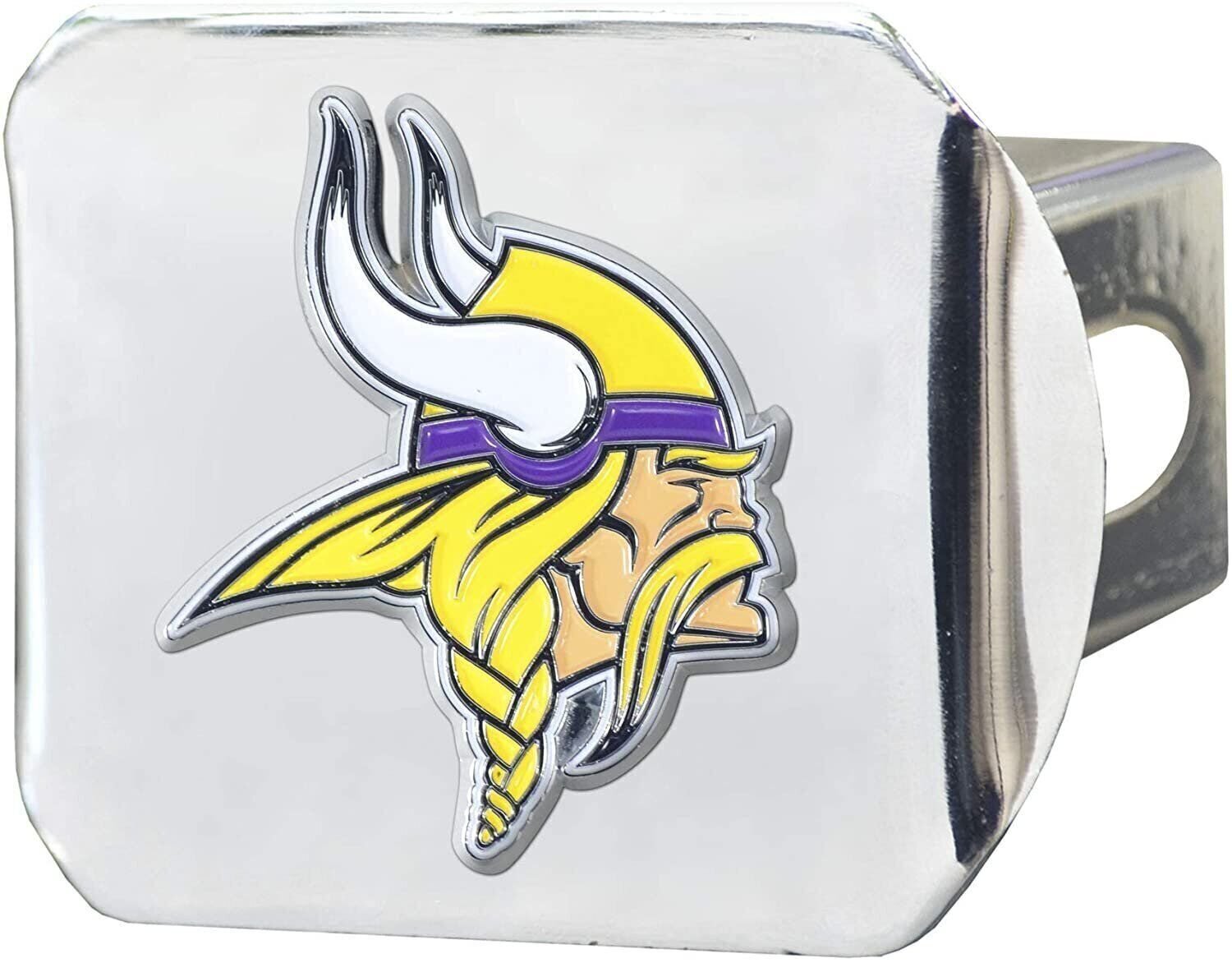 Minnesota Vikings Hitch Cover Solid Metal with Raised Color Metal Emblem 2″…