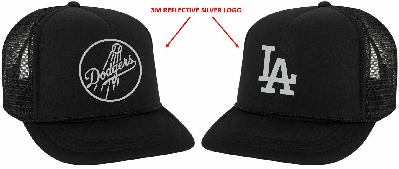 LA Baseball Polyester Foam Front Mesh Backing Trucker Hat – HTV Printed Logos