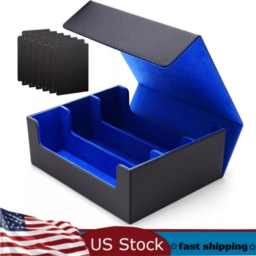 Trading Card Storage Box for 1800+, Leather Storage Box with Strong Closure HOT