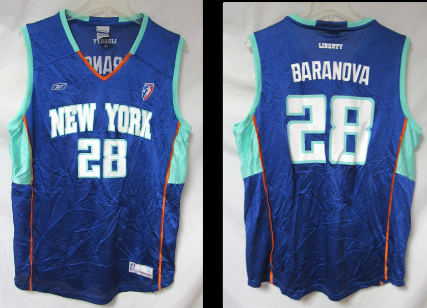 New York Liberty Elena Baranova #28 Size M L or 2XL Jersey C1 5562