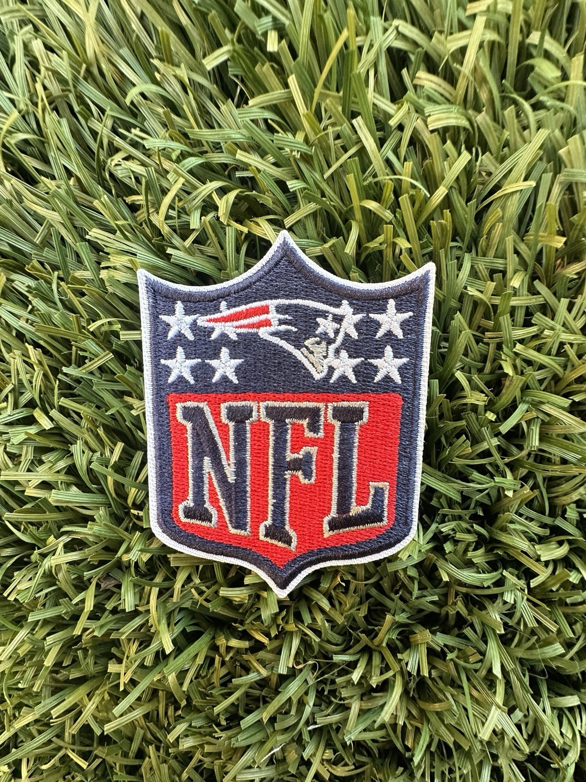 New England Patriots NFL Logo Patch 2” X 3” Iron On Embroidered