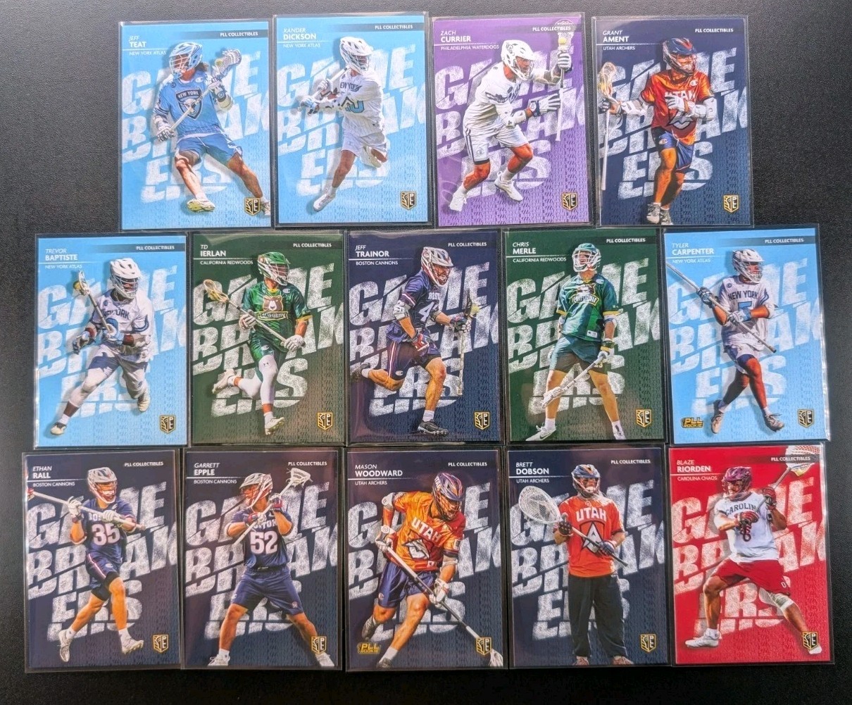 2025 PLL Fieldside GAME BREAKERS (14) Card Complete Premier Lacrosse League Set