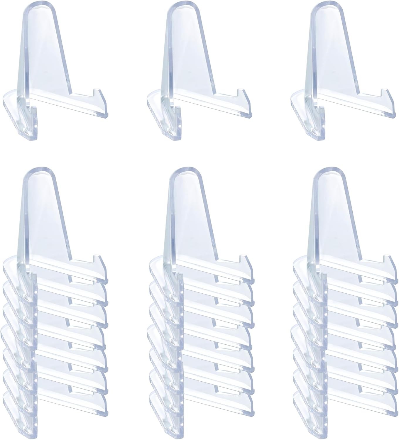 Versatile 24-Piece Acrylic Display Stands – Ideal for Cards and Collectibles