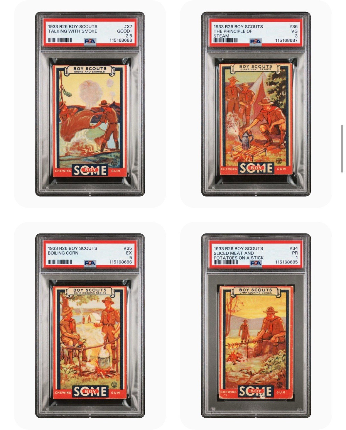 1933 Goudey Some Boy Scouts R26 Complete Set 48ALL GRADED! AVG PSA 4.2! SCARCE!