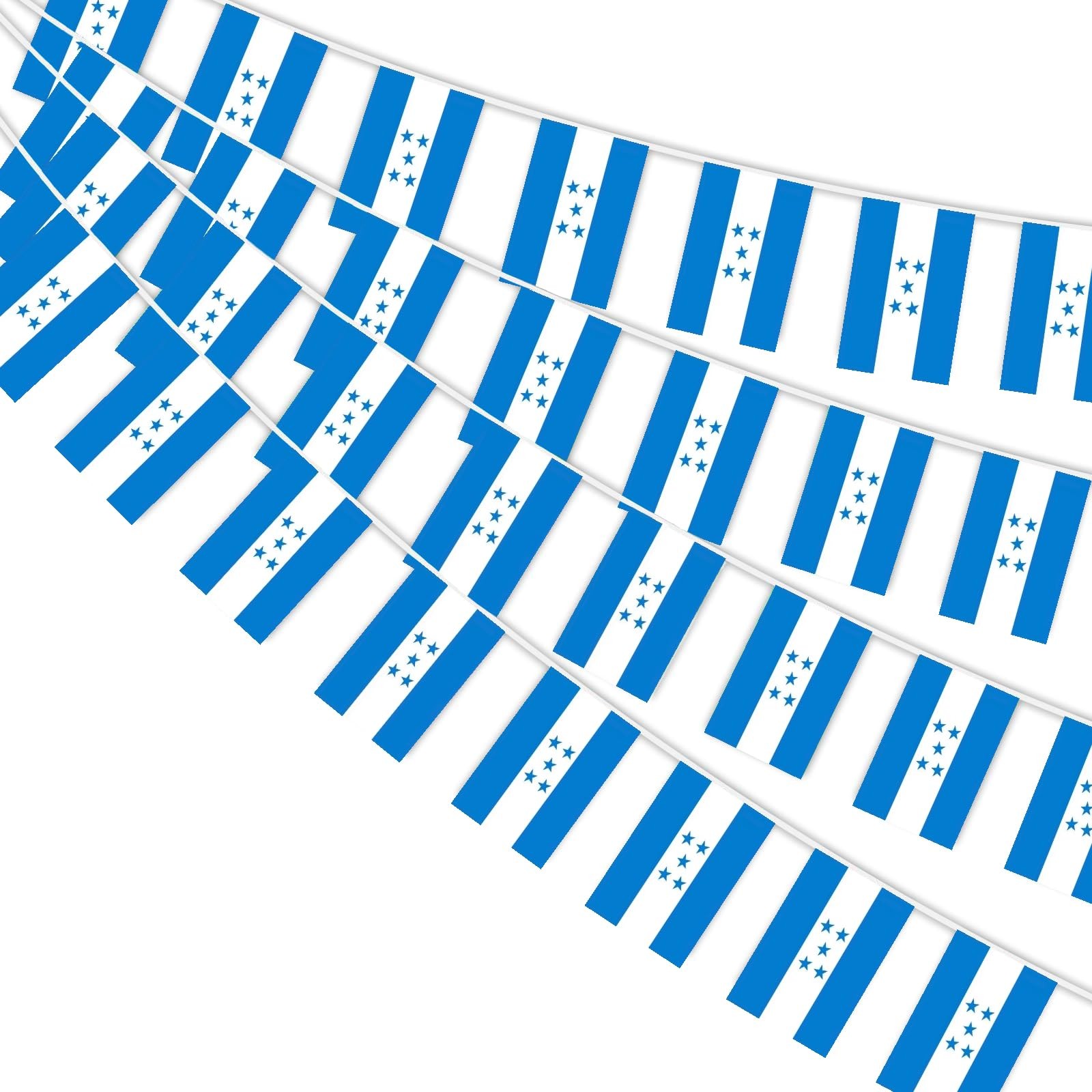 AhfuLife 30 Pcs Honduras String Flags for 5.51×8.26 in-30 Pcs,