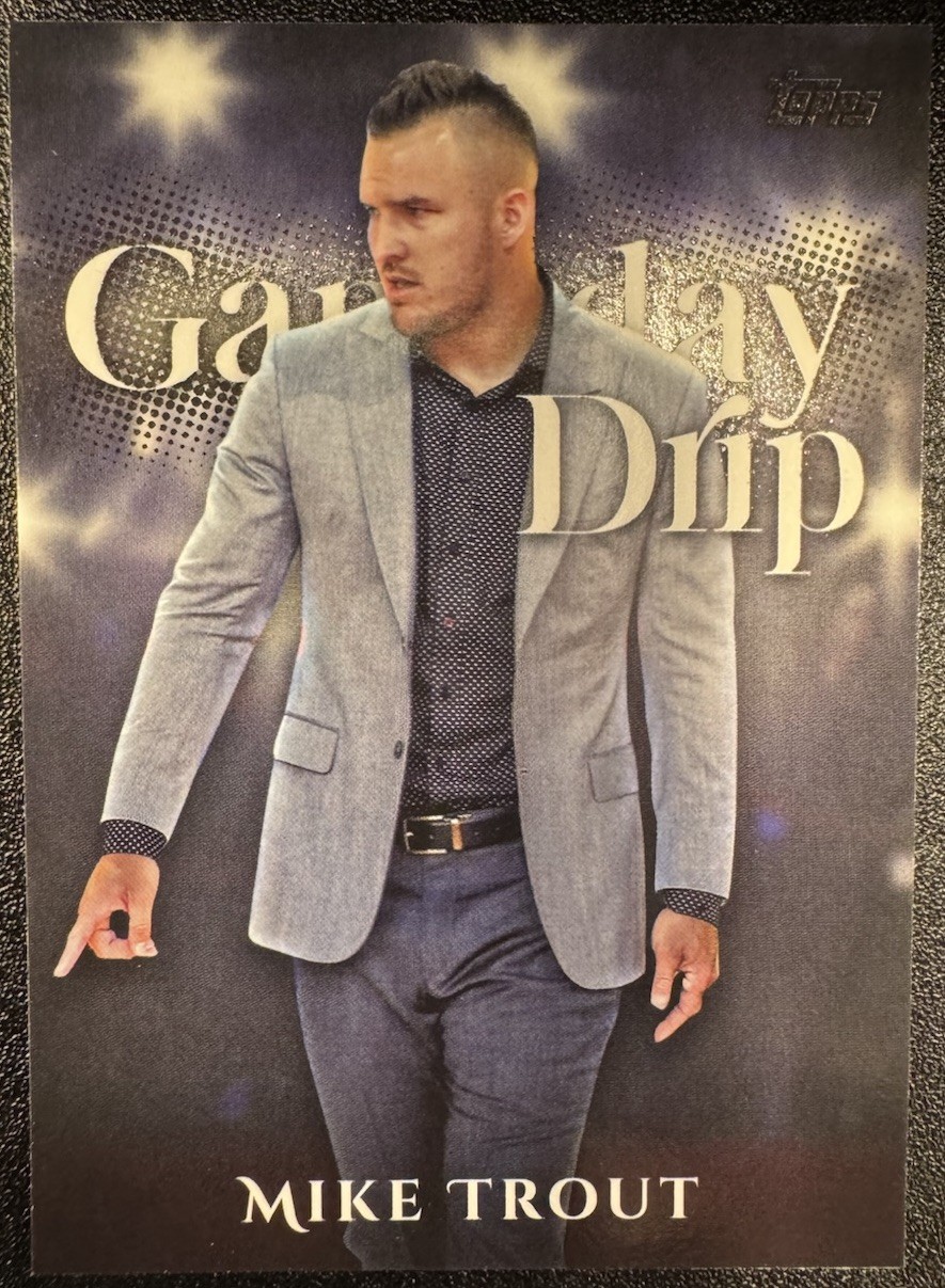2025 Topps Celebration Gameday Drip Mike Trout Los Angeles Angels #GD-4