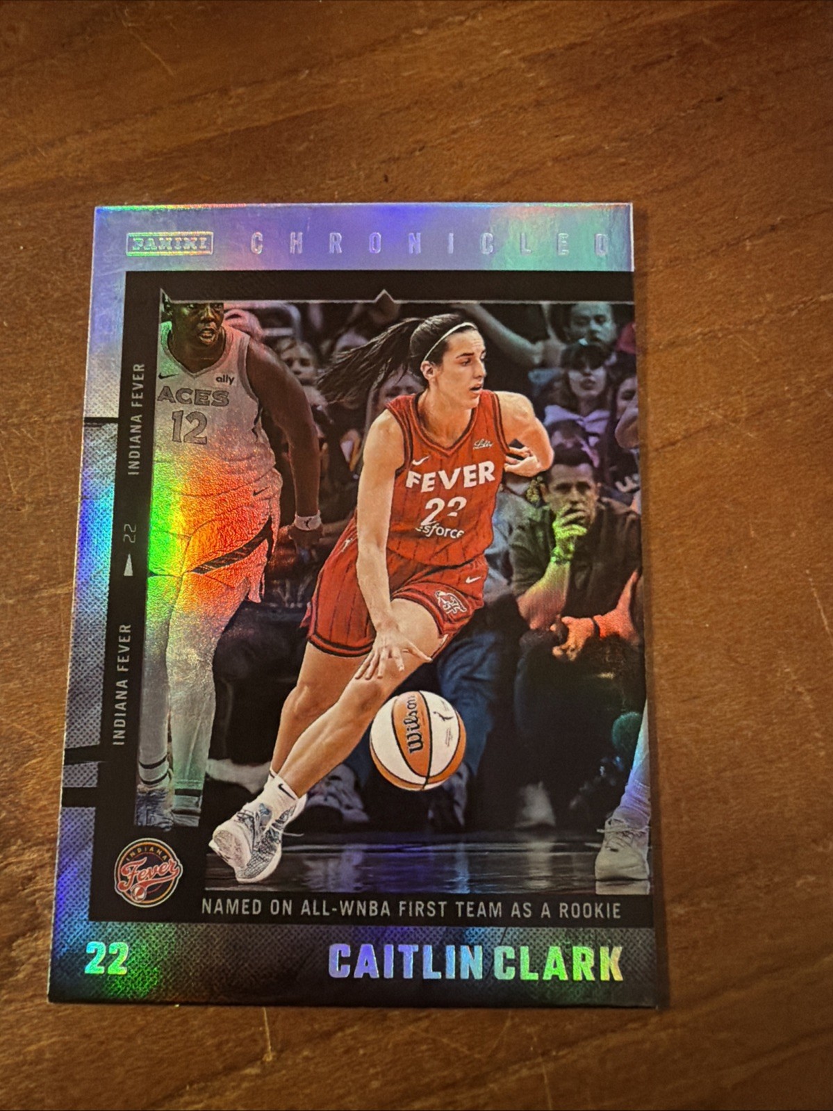 2025 Panini Caitlin Clark Chronicles Card #17 Chronicled HOLO FOIL SILVER
