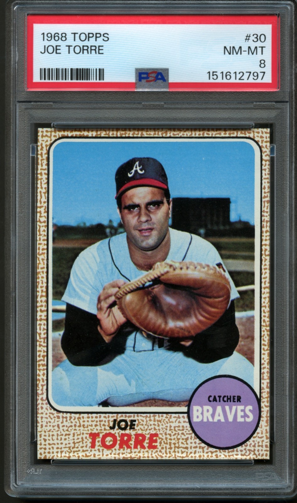 1968 Topps #30 Joe Torre PSA 8