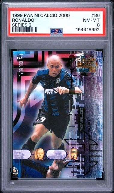 1999 PANINI CALCIO 2000 SERIES 2 #86 RONALDO SERIES 2 HIGEST POP – PSA 8