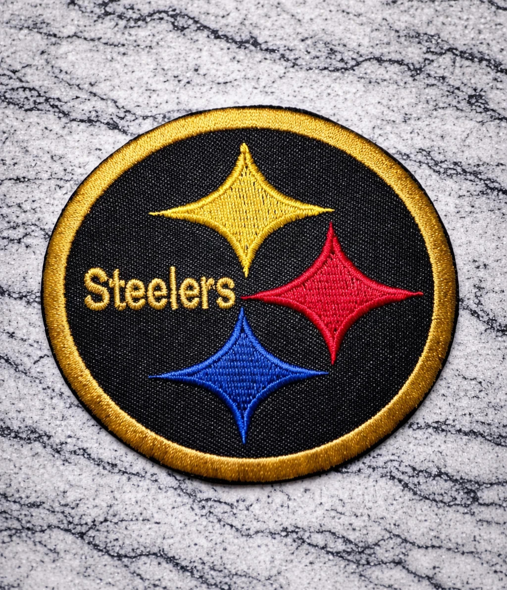 PITTSBURGH STEELERS NFL Embroidered Iron/Sew On Patch 3″ ROUND SHIPPED FROM USA