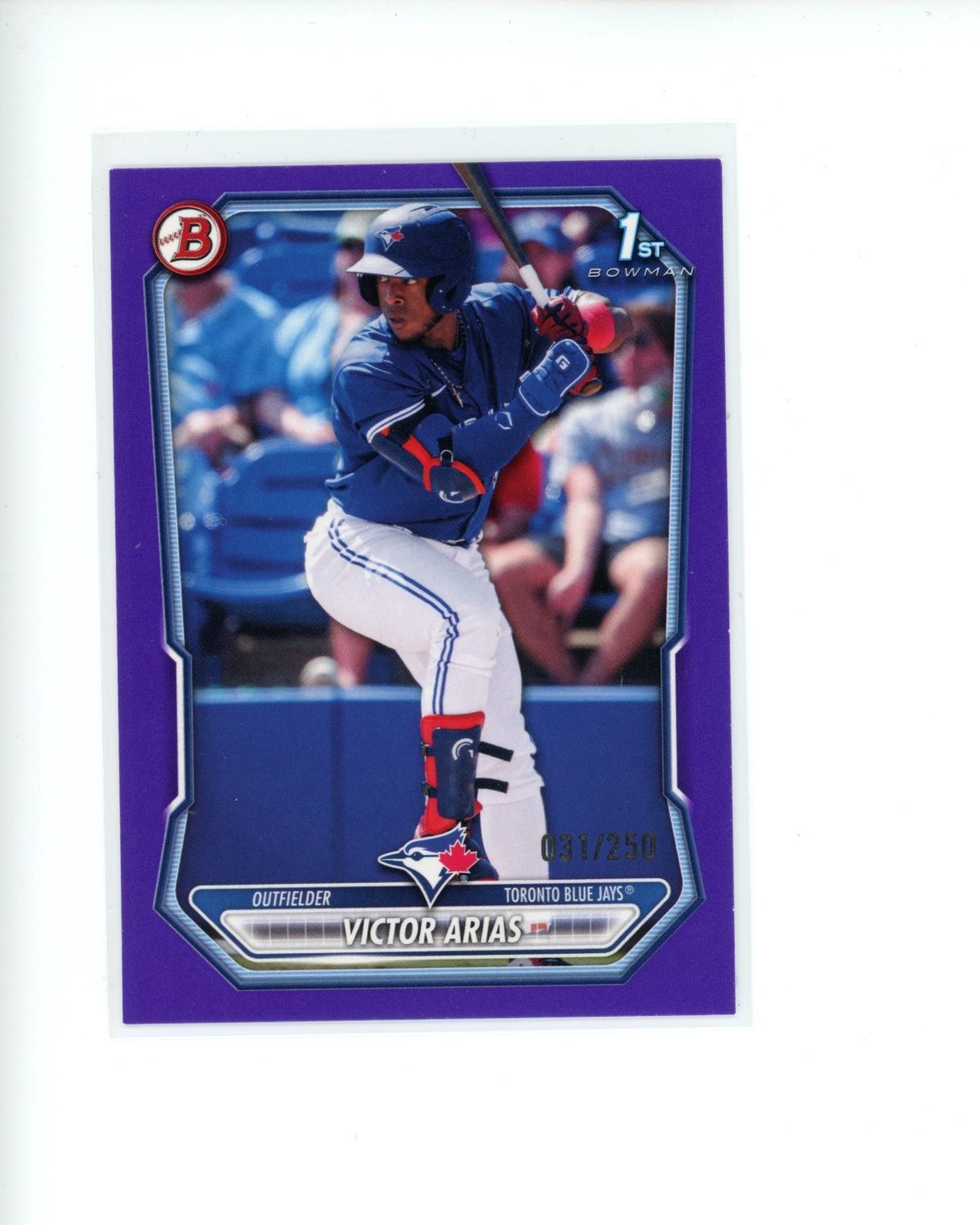 2026 Bowman Paper Purple Border #BP29 Victor Arias 1st #d 31/250