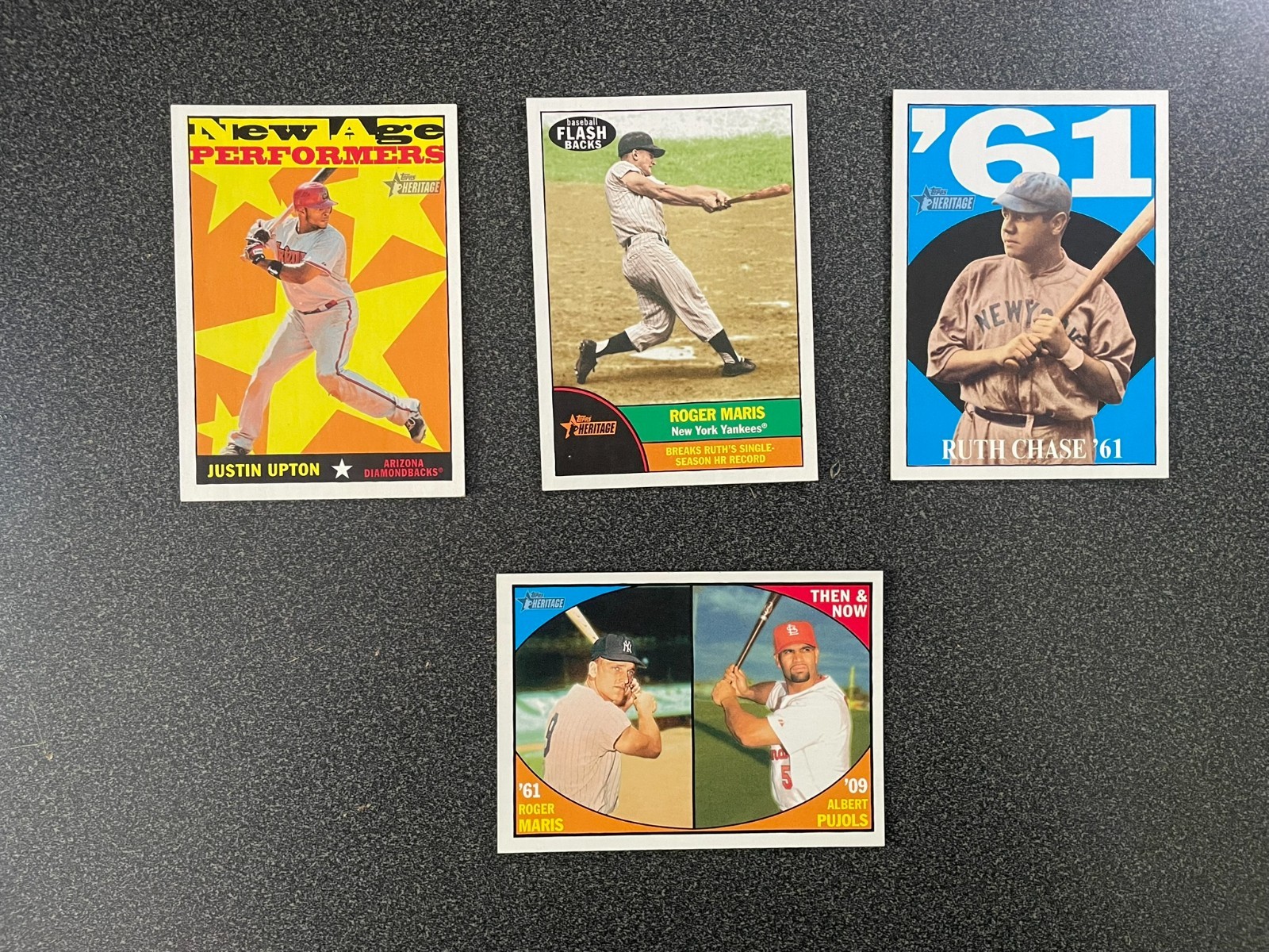 2010 Topps Heritage Inserts NAP Then & Now Flashback Babe Ruth – You Pick