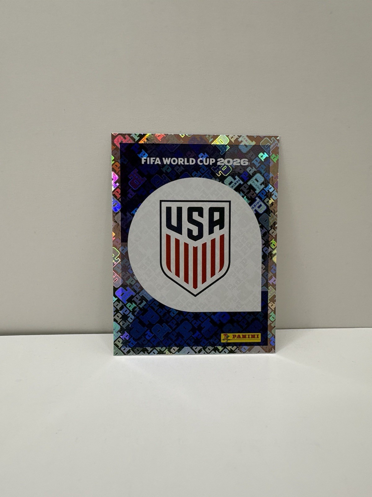 USA Team Crest Hologram Sticker 2026 Panini FIFA World Cup Code On Back