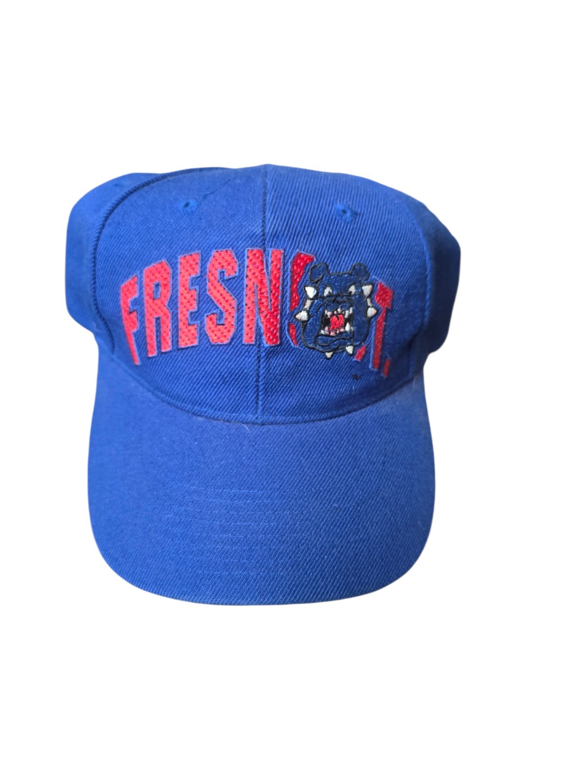 Vintage Fresno State Bulldog Hat Cap Wool Blend Blue SnapBack