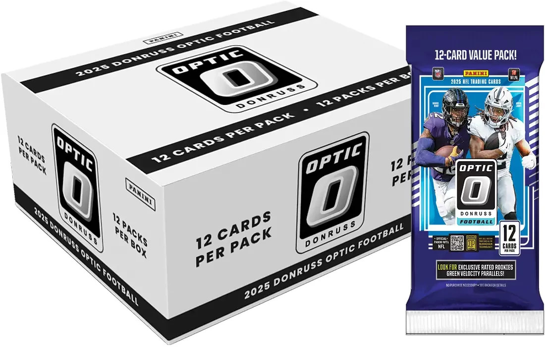 2025 Panini Donruss Optic Football Fat Pack Box – 12 Packs per Box