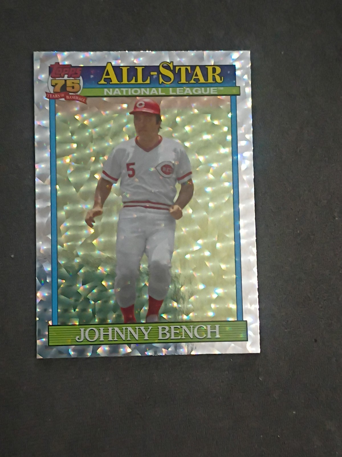 Topps 2026 Series 2 ~ Johnny Bench #91AS-47 ~ 1991 All Star Crackle Foil ~ Reds