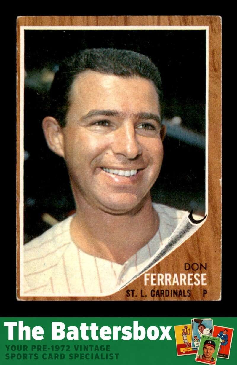 1962 Topps #547 Don Ferrarese VG/VGEX X3766837