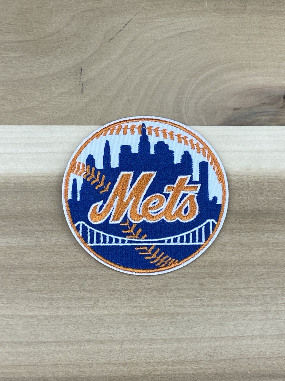 New York Mets Embroidered Iron On Patch 3”x3”