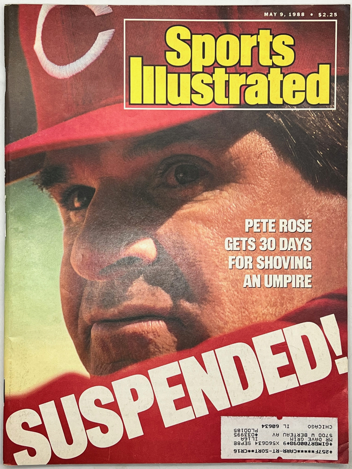 Sports Illustrated May 9 1988 Pete Rose SUSPENDED! 30 days for shoving an ump…