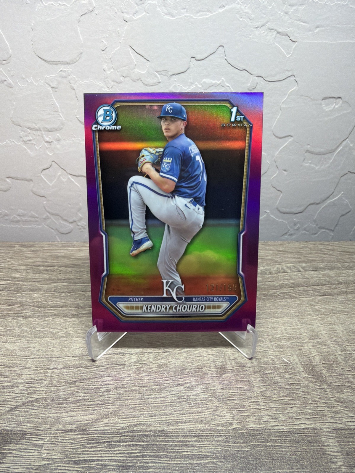 2026 Bowman Chrome Kendry Chourio Fuchsia Refractor /199 #BCP-7 Royals