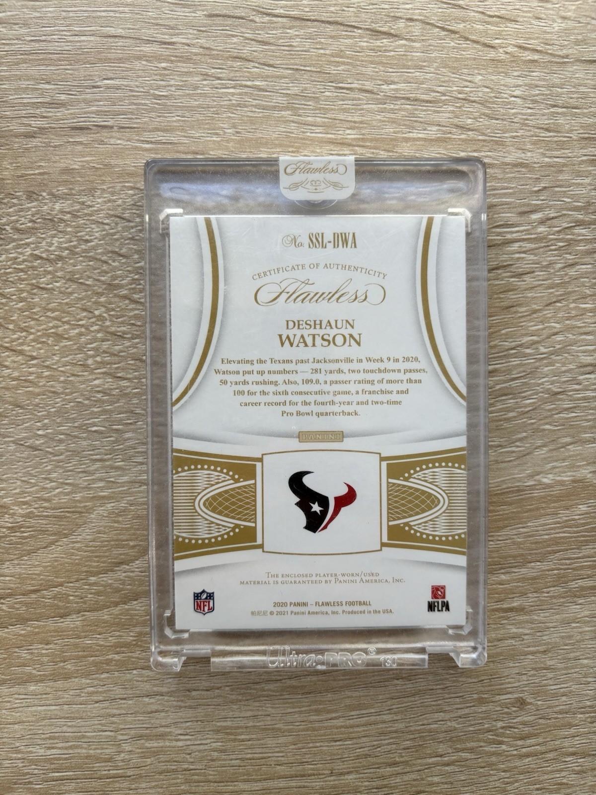 2020 Panini Flawless Deshaun Watson NFL Shield 1/1 Cleveland Browns QB1?