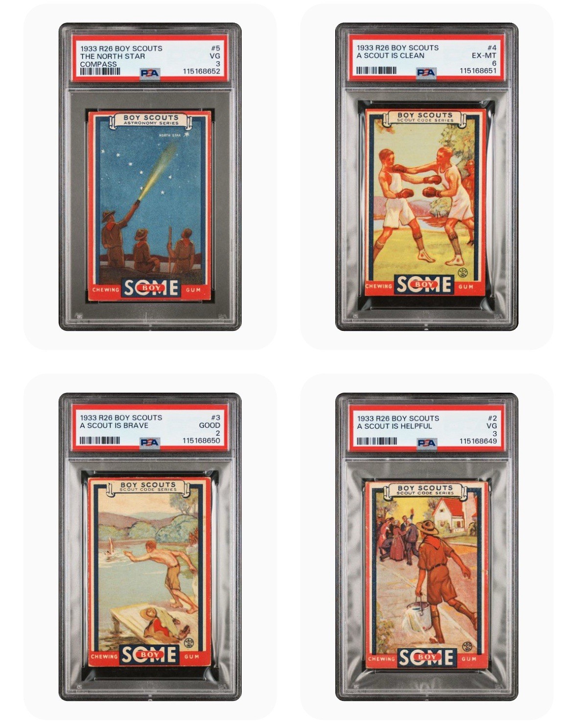 1933 Goudey Some Boy Scouts R26 Complete Set 48ALL GRADED! AVG PSA 4.2! SCARCE!