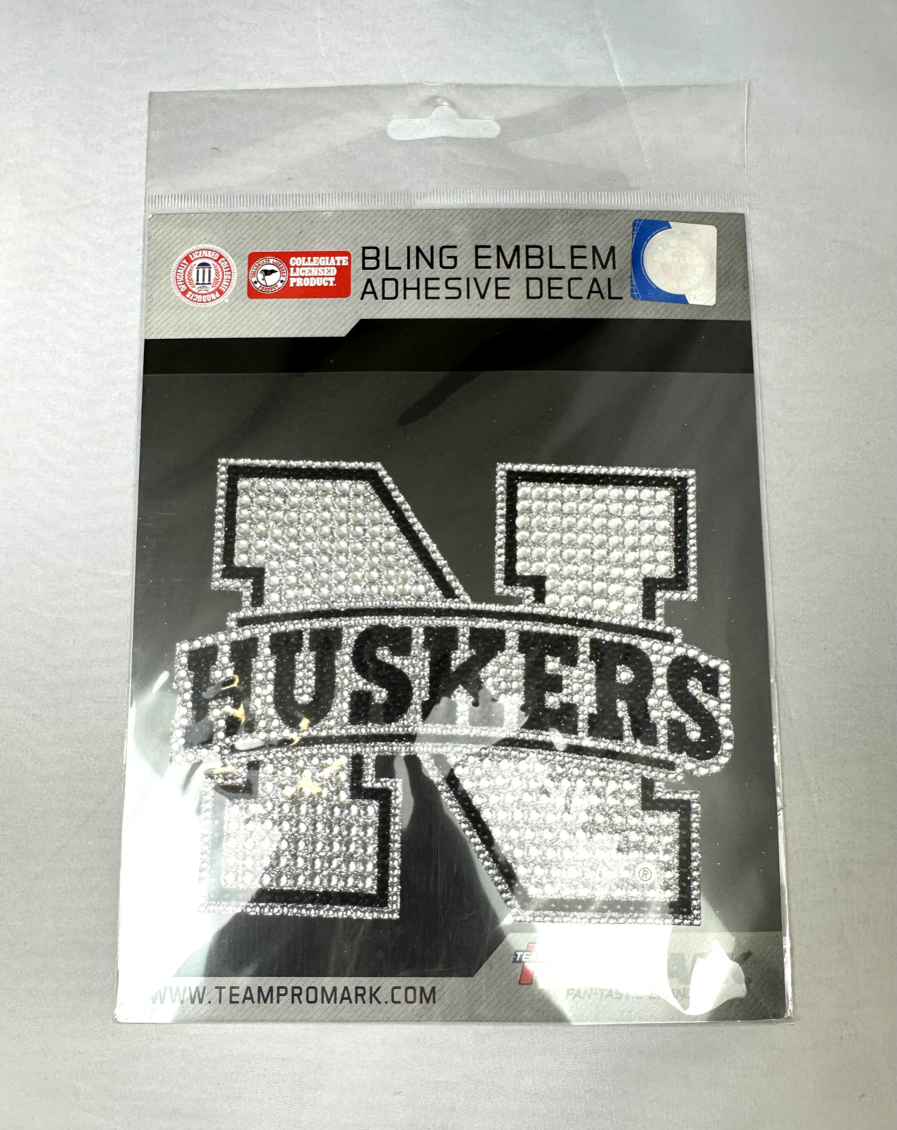 Nebraska Cornhuskers Bling Decal Auto NCAA Team Sparkle Glitter Car Emblem
