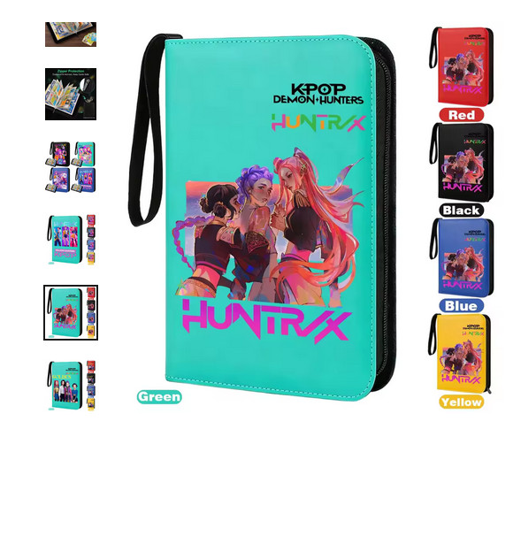 400pcs Card Pack K☆POP Demon Hunters Zipper Pu Album Card Storage Book Display H
