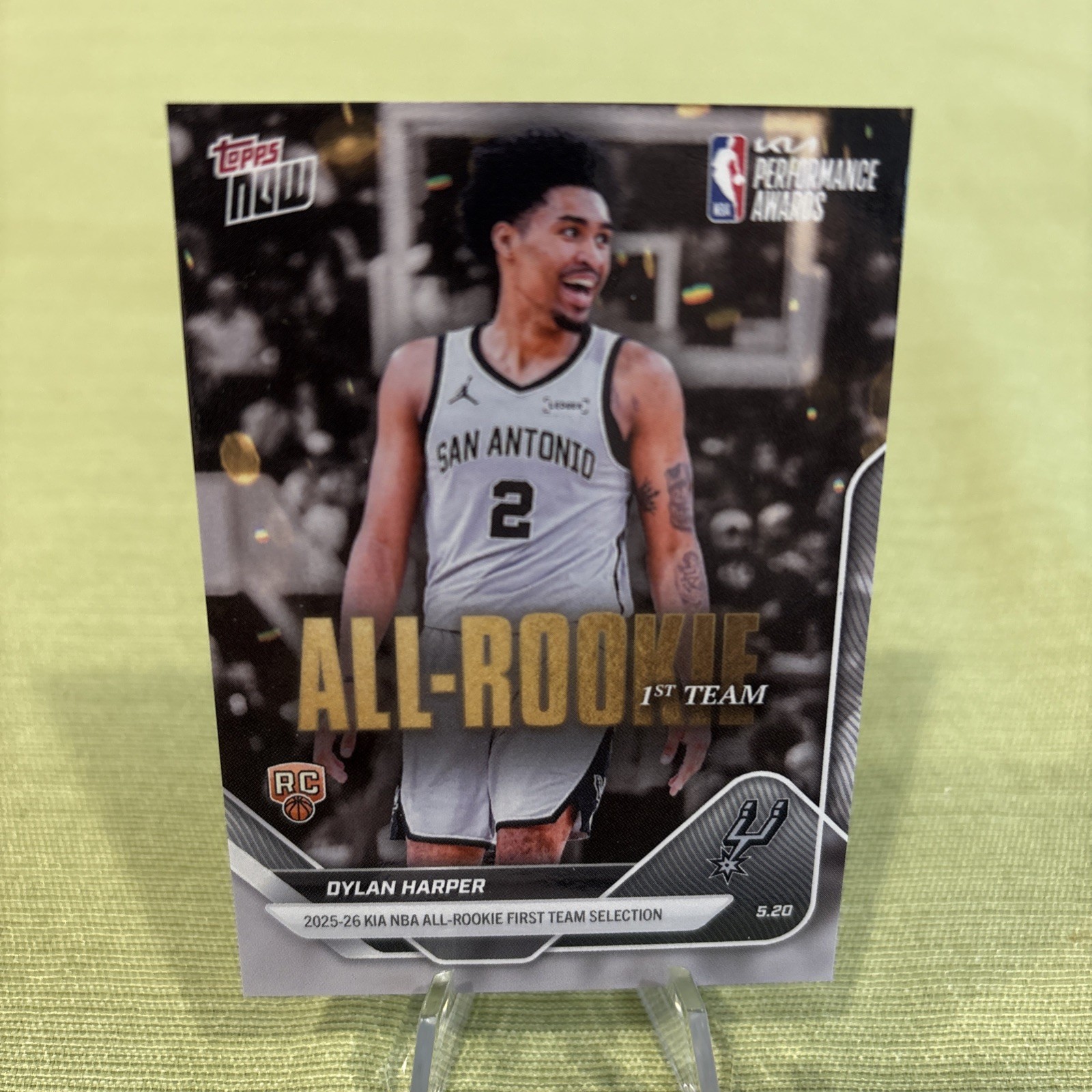 Dylan Harper 2025-26 Topps Now NBA All-Rookie Team #AR04 San Antonio Spurs RC