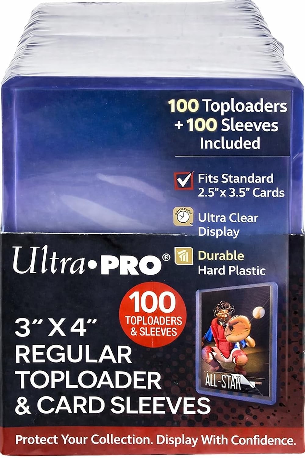 3″ x 4″ Clear Regular TopLoaders For Cards With Card Sleeves Bundle Standard …