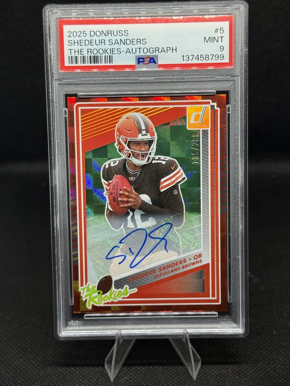 2025 Panini Donruss – The Rookies Shedeur Sanders #5 Autographs /299 (AU, RC)